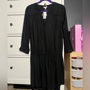 NWT Soft Joie Marilla black rayon v neck mini dress small